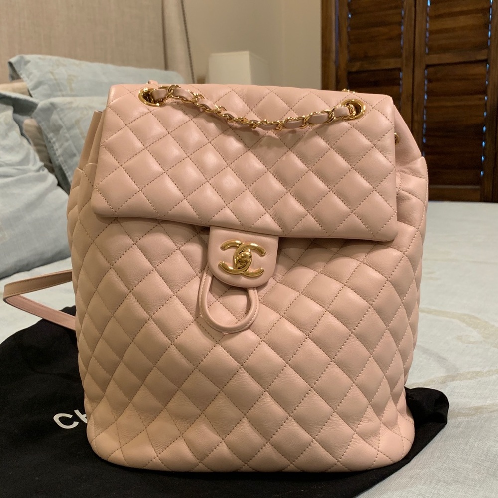 Chanel urban spirit light pink backpack